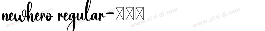 newhero regular字体转换